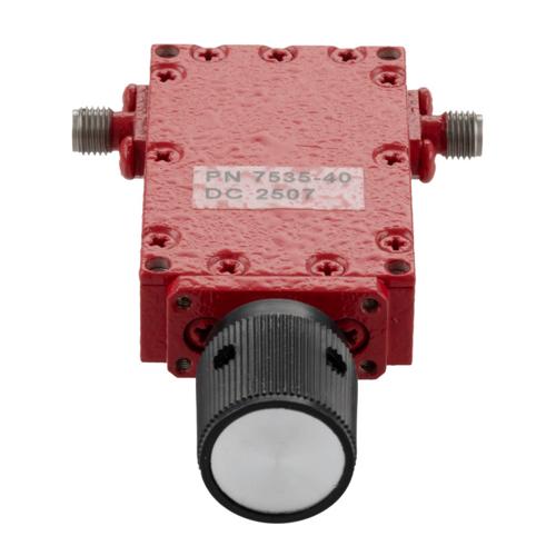 0 to 40 dB Variable Attenuator, SMA Female to SMA Female from 4 GHz to 12.4 GHz Rated to 5 Watts FMAT7535-40