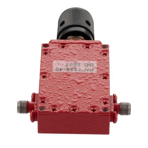 0 to 40 dB Variable Attenuator, SMA Female to SMA Female from 4 GHz to 12.4 GHz Rated to 5 Watts FMAT7535-40