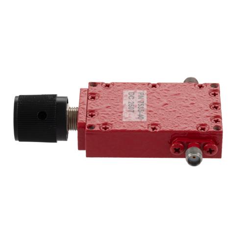 0 to 40 dB Variable Attenuator, SMA Female to SMA Female from 4 GHz to 12.4 GHz Rated to 5 Watts FMAT7535-40