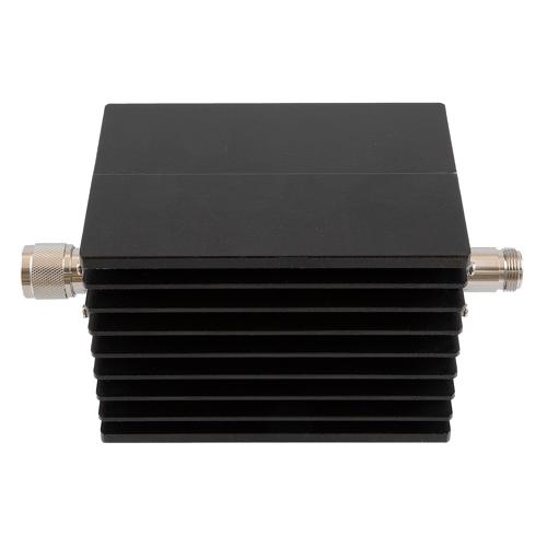 30 dB Fixed Attenuator N Male (Plug) to N Female (Jack) Up to 10 GHz Rated to 100 Watts, Aluminum Black Anodized Body, 1.5 VSWR FMAT7581-30