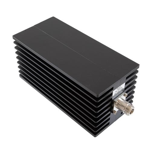 30 dB Fixed Attenuator N Male (Plug) to N Female (Jack) Up to 10 GHz Rated to 250 Watts, Aluminum Black Anodized Body, 1.5 VSWR FMAT7584-30