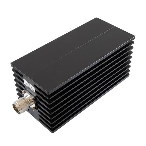 40 dB Fixed Attenuator N Male (Plug) to N Female (Jack) Up to 10 GHz Rated to 250 Watts, Aluminum Black Anodized Body, 1.5 VSWR FMAT7584-40