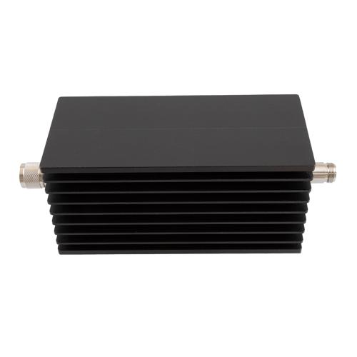 40 dB Fixed Attenuator N Male (Plug) to N Female (Jack) Up to 10 GHz Rated to 250 Watts, Aluminum Black Anodized Body, 1.5 VSWR FMAT7584-40