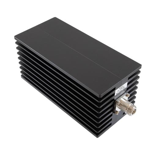 40 dB Fixed Attenuator N Male (Plug) to N Female (Jack) Up to 10 GHz Rated to 250 Watts, Aluminum Black Anodized Body, 1.5 VSWR FMAT7584-40