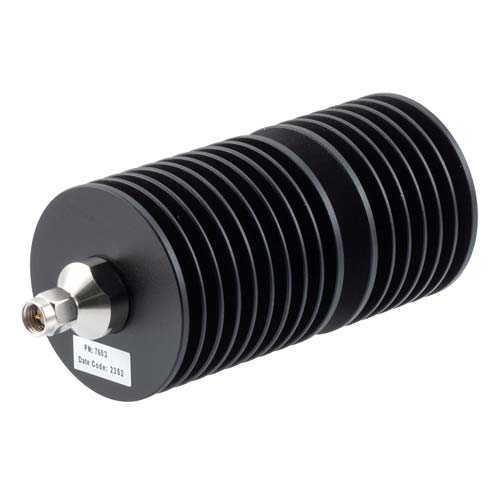 40dB RF fixed attenuator 50W, DC to 18GHz, SMA male to SMA female FMAT7603-40