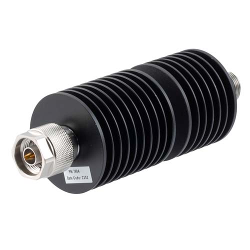 30dB RF fixed attenuator 50W, DC to 18GHz, N-type male to N-type female FMAT7604-30