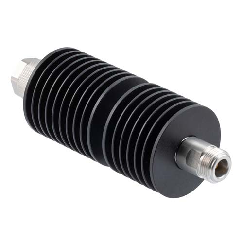 40dB RF fixed attenuator 50W, DC to 18GHz, N-type male to N-type female FMAT7604-40