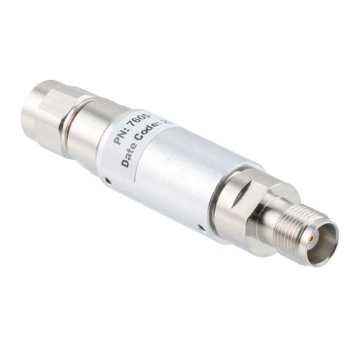 1dB RF fixed attenuator 2W, DC to 18GHz, TNC male to female, Brass FMAT7605-1