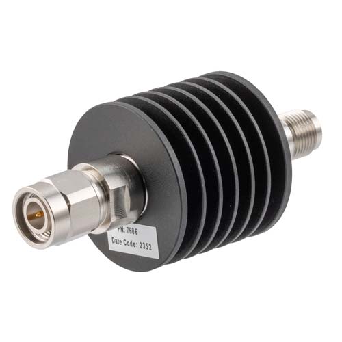 30dB RF fixed attenuator 10W, DC to 18GHz, TNC male to female FMAT7606-30