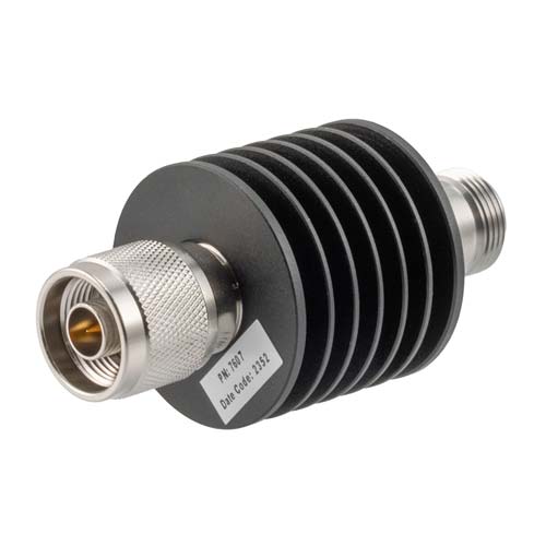 20dB RF fixed attenuator 10W, DC to 18GHz, N-type male to female FMAT7607-20