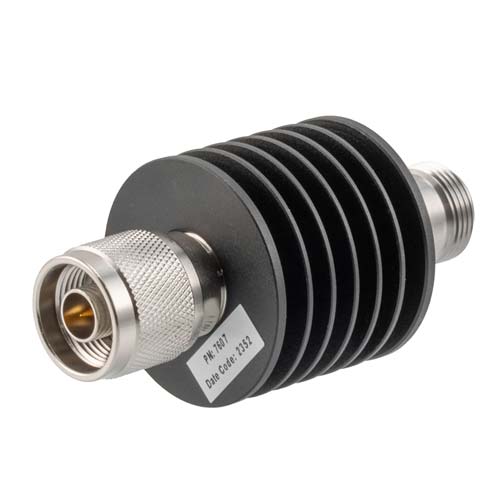 30dB RF fixed attenuator 10W, DC to 18GHz, N-type male to female FMAT7607-30