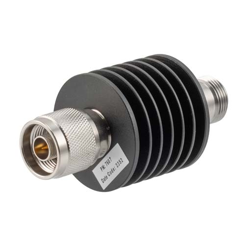 40dB RF fixed attenuator 10W, DC to 18GHz, N-type male to female FMAT7607-40