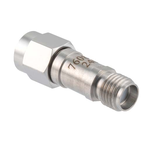 10 dB RF Fixed Attenuator SMA Male (Plug) to SMA Female (Jack), DC to 6GHz Rated to 2 Watt, Stainless Steel Body, 1.35:1 VSWR FMAT7608-10