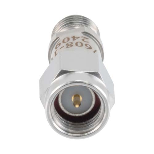 10 dB RF Fixed Attenuator SMA Male (Plug) to SMA Female (Jack), DC to 6GHz Rated to 2 Watt, Stainless Steel Body, 1.35:1 VSWR FMAT7608-10