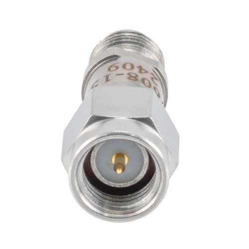 15 dB RF Fixed Attenuator SMA Male (Plug) to SMA Female (Jack), DC to 6GHz Rated to 2 Watt, Stainless Steel Body, 1.35:1 VSWR FMAT7608-15