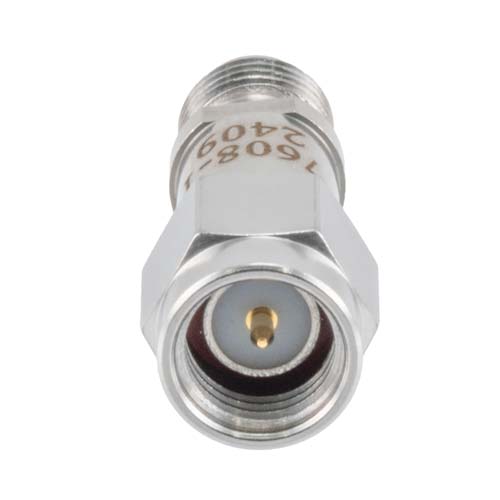 1 dB RF Fixed Attenuator SMA Male (Plug) to SMA Female (Jack), DC to 6GHz Rated to 2 Watt, Stainless Steel Body, 1.35:1 VSWR FMAT7608-1