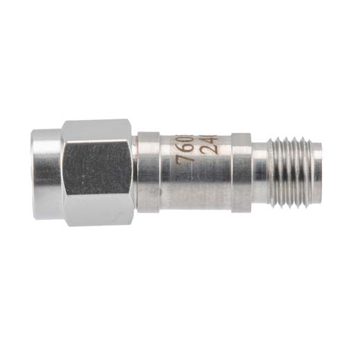 2 dB RF Fixed Attenuator SMA Male (Plug) to SMA Female (Jack), DC to 6GHz Rated to 2 Watt, Stainless Steel Body, 1.35:1 VSWR FMAT7608-2