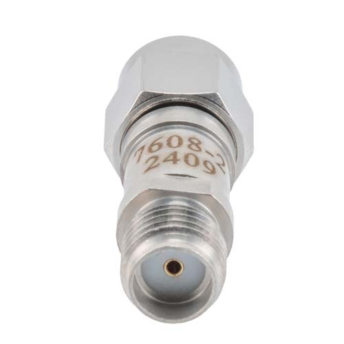 2 dB RF Fixed Attenuator SMA Male (Plug) to SMA Female (Jack), DC to 6GHz Rated to 2 Watt, Stainless Steel Body, 1.35:1 VSWR FMAT7608-2