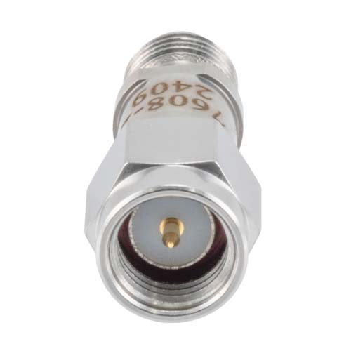 2 dB RF Fixed Attenuator SMA Male (Plug) to SMA Female (Jack), DC to 6GHz Rated to 2 Watt, Stainless Steel Body, 1.35:1 VSWR FMAT7608-2