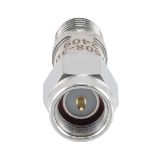 30 dB RF Fixed Attenuator SMA Male (Plug) to SMA Female (Jack), DC to 6GHz Rated to 2 Watt, Stainless Steel Body, 1.35:1 VSWR FMAT7608-30