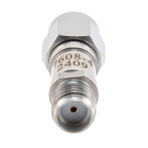 4 dB RF Fixed Attenuator SMA Male (Plug) to SMA Female (Jack), DC to 6GHz Rated to 2 Watt, Stainless Steel Body, 1.35:1 VSWR FMAT7608-4