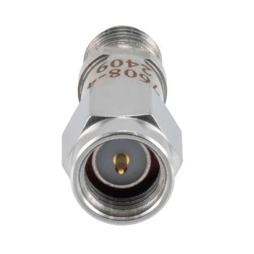 4 dB RF Fixed Attenuator SMA Male (Plug) to SMA Female (Jack), DC to 6GHz Rated to 2 Watt, Stainless Steel Body, 1.35:1 VSWR FMAT7608-4