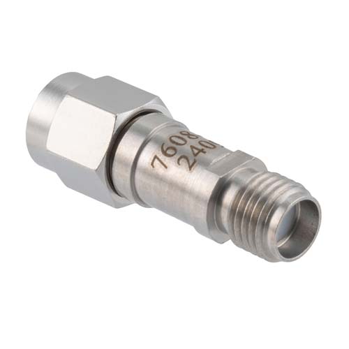 5 dB RF Fixed Attenuator SMA Male (Plug) to SMA Female (Jack), DC to 6GHz Rated to 2 Watt, Stainless Steel Body, 1.35:1 VSWR FMAT7608-5