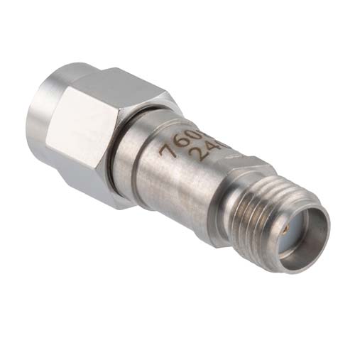 7 dB RF Fixed Attenuator SMA Male (Plug) to SMA Female (Jack), DC to 6GHz Rated to 2 Watt, Stainless Steel Body, 1.35:1 VSWR FMAT7608-7