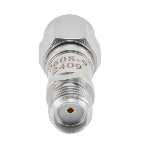 9 dB RF Fixed Attenuator SMA Male (Plug) to SMA Female (Jack), DC to 6GHz Rated to 2 Watt, Stainless Steel Body, 1.35:1 VSWR FMAT7608-9
