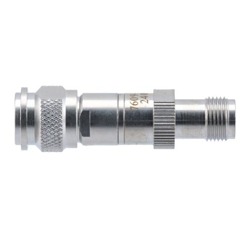 30 dB RF Fixed Attenuator TNC Male (Plug) to TNC Female (Jack), DC to 3 GHz Rated to 2 Watt, Brass Body, 1.25:1 VSWR FMAT7609-30