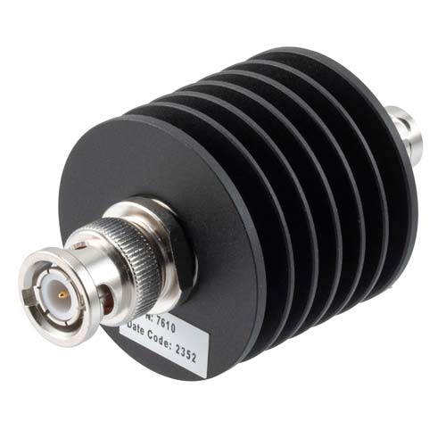 30dB RF fixed attenuator 10W, DC to 4GHz, BNC male to BNC female FMAT7610-30