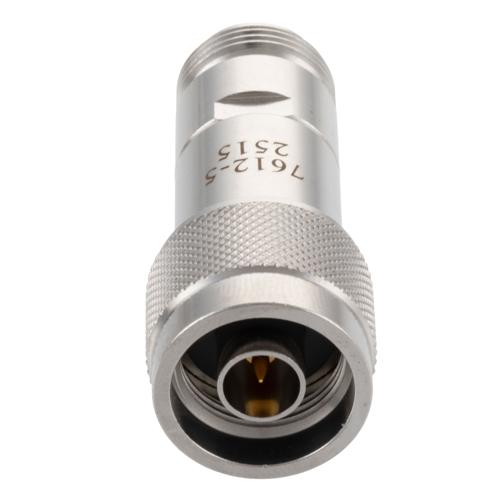 5 dB Fixed Attenuator N-Type Male (Plug) to N-Type Female (Jack) DC to 18 GHz Rated to 2 Watt Stainless Steel Body 1.3:1 VSWR FMAT7612-5