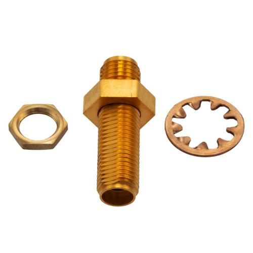 20 dB Fixed Attenuator Bulkhead for Cryogenic Application, 2.92mm female to 2.92mm Female, DC to 18 GHz Rated to 1 W Copper Gold Plated Body FMAT7702-20