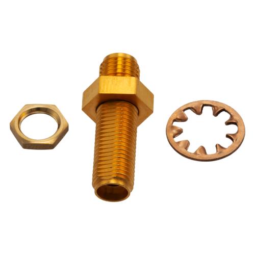 3 dB Fixed Attenuator Bulkhead for Cryogenic Application, 2.92mm female to 2.92mm Female, DC to 18 GHz Rated to 1 W Copper Gold Plated Body FMAT7702-3