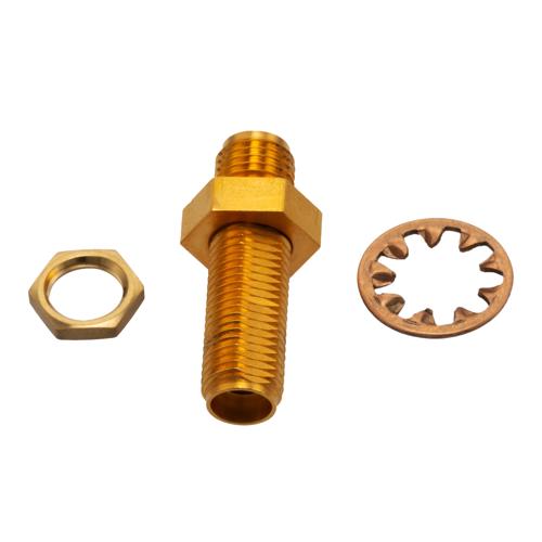 6 dB Fixed Attenuator Bulkhead for Cryogenic Application, 2.92mm female to 2.92mm Female, DC to 18 GHz Rated to 1 W Copper Gold Plated Body FMAT7702-6