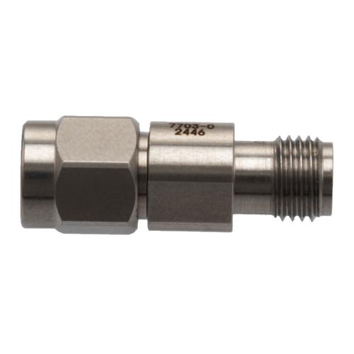 0 dB Fixed Attenuator for Cryogenic Application, 2.92mm Male to 2.92mm Female, DC to 40 GHz Rated to 1 Watt Passivated Stainless Steel Body FMAT7703-0