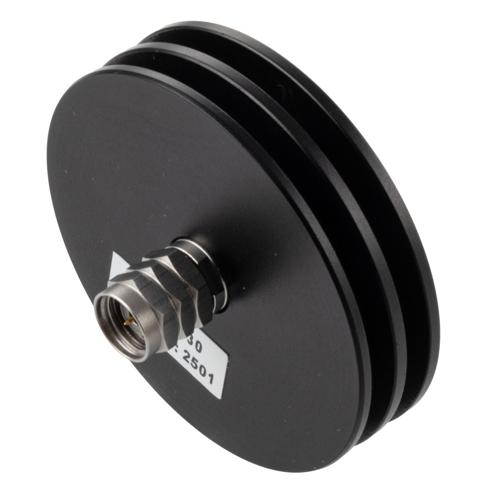 30 dB Fixed Attenuator 1.85mm Male (Plug) to 1.85mm Female (Jack) DC to 67 GHz Rated to 5 Watt, Aluminum Body 1.45:1 VSWR FMAT7714-30