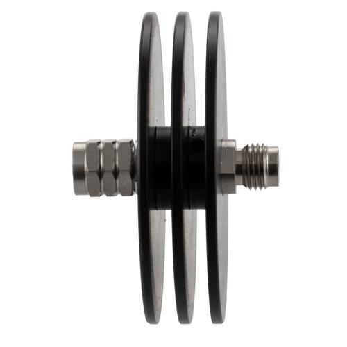 30 dB Fixed Attenuator 1.85mm Male (Plug) to 1.85mm Female (Jack) DC to 67 GHz Rated to 5 Watt, Aluminum Body 1.45:1 VSWR FMAT7714-30