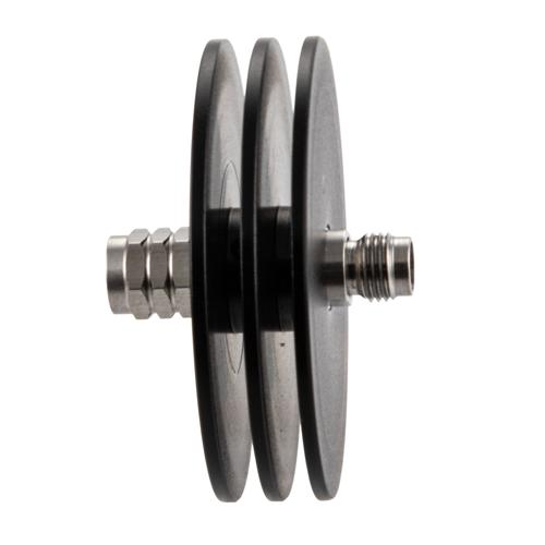 3 dB Fixed Attenuator 1.85mm Male (Plug) to 1.85mm Female (Jack) DC to 67 GHz Rated to 5 Watt, Aluminum Body 1.45:1 VSWR FMAT7714-3