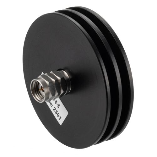 6 dB Fixed Attenuator 1.85mm Male (Plug) to 1.85mm Female (Jack) DC to 67 GHz Rated to 5 Watt, Aluminum Body 1.45:1 VSWR FMAT7714-6