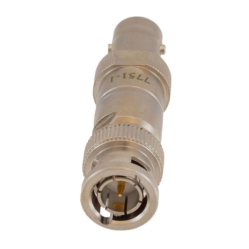1 dB Fixed Attenuator 75 Ohm BNC Male (Plug) to 75 Ohm BNC Female (Jack) DC to 1 GHz rated to 1 Watt Brass Tri-Metal Body 1.2:1 VSWR FMAT7751-1