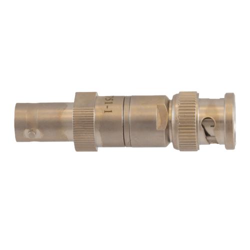 1 dB Fixed Attenuator 75 Ohm BNC Male (Plug) to 75 Ohm BNC Female (Jack) DC to 1 GHz rated to 1 Watt Brass Tri-Metal Body 1.2:1 VSWR FMAT7751-1