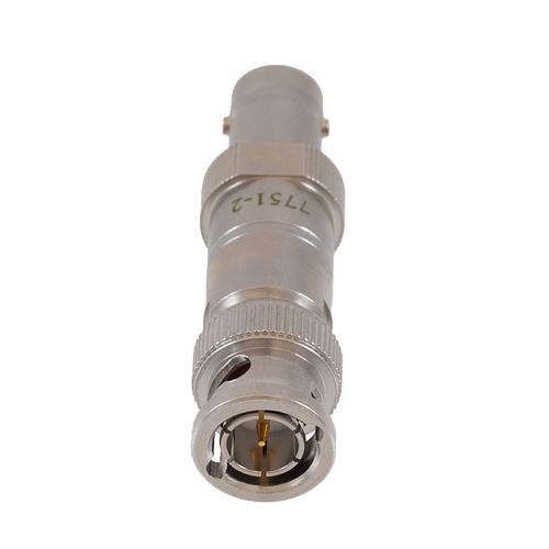 2 dB Fixed Attenuator 75 Ohm BNC Male (Plug) to 75 Ohm BNC Female (Jack) DC to 1 GHz rated to 1 Watt Brass Tri-Metal Body 1.2:1 VSWR FMAT7751-2