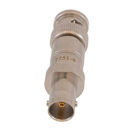 6 dB Fixed Attenuator 75 Ohm BNC Male (Plug) to 75 Ohm BNC Female (Jack) DC to 1 GHz rated to 1 Watt Brass Tri-Metal Body 1.2:1 VSWR FMAT7751-6