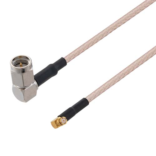 RA SMA Male to RA Push-On SMP Female Cable RG-316 Coax in 12 Inch FMC00055-12