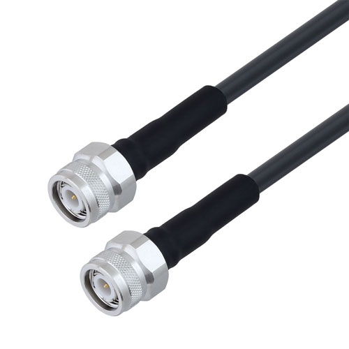 Low Loss TNC Male to TNC Male Cable LMR-240-UF Coax in 12 Inch With Times Microwave Components FMC00065-12