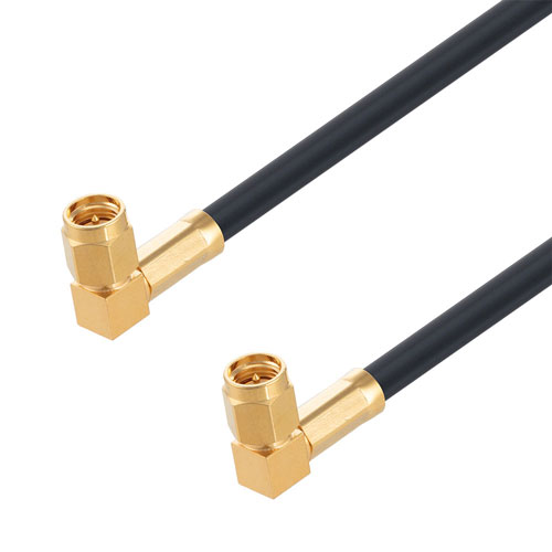 Low Loss RA SMA Male to RA SMA Male Cable 48 Inch Length LMR-195 Coax FMC00113/0002-48