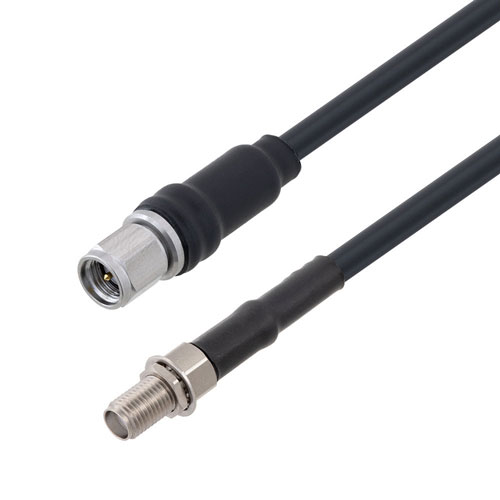 Low Loss SMA Male to SMA Female Bulkhead Cable LMR-195 Coax in 36 Inch FMC00117-36