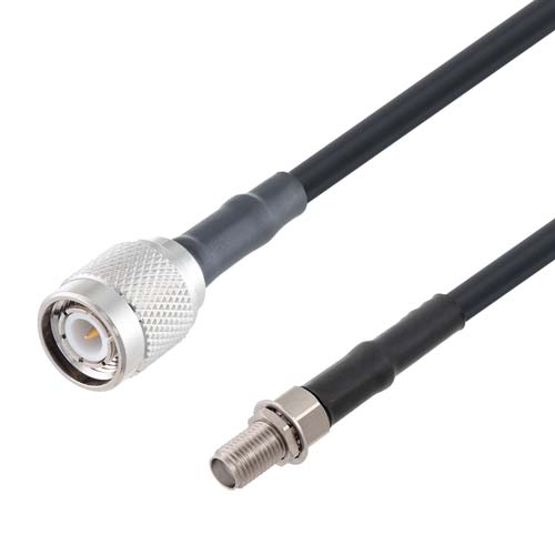 Low Loss SMA Female Bulkhead to TNC Male Cable LMR-195 Coax FMC00128