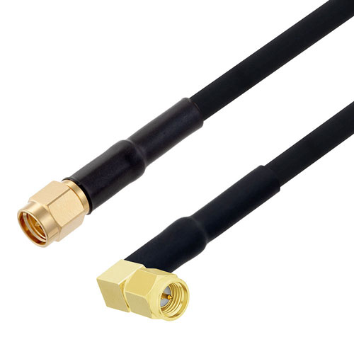 SMA Male to RA SMA Male Cable RG-223 Coax with Heat Shrink FMC00129